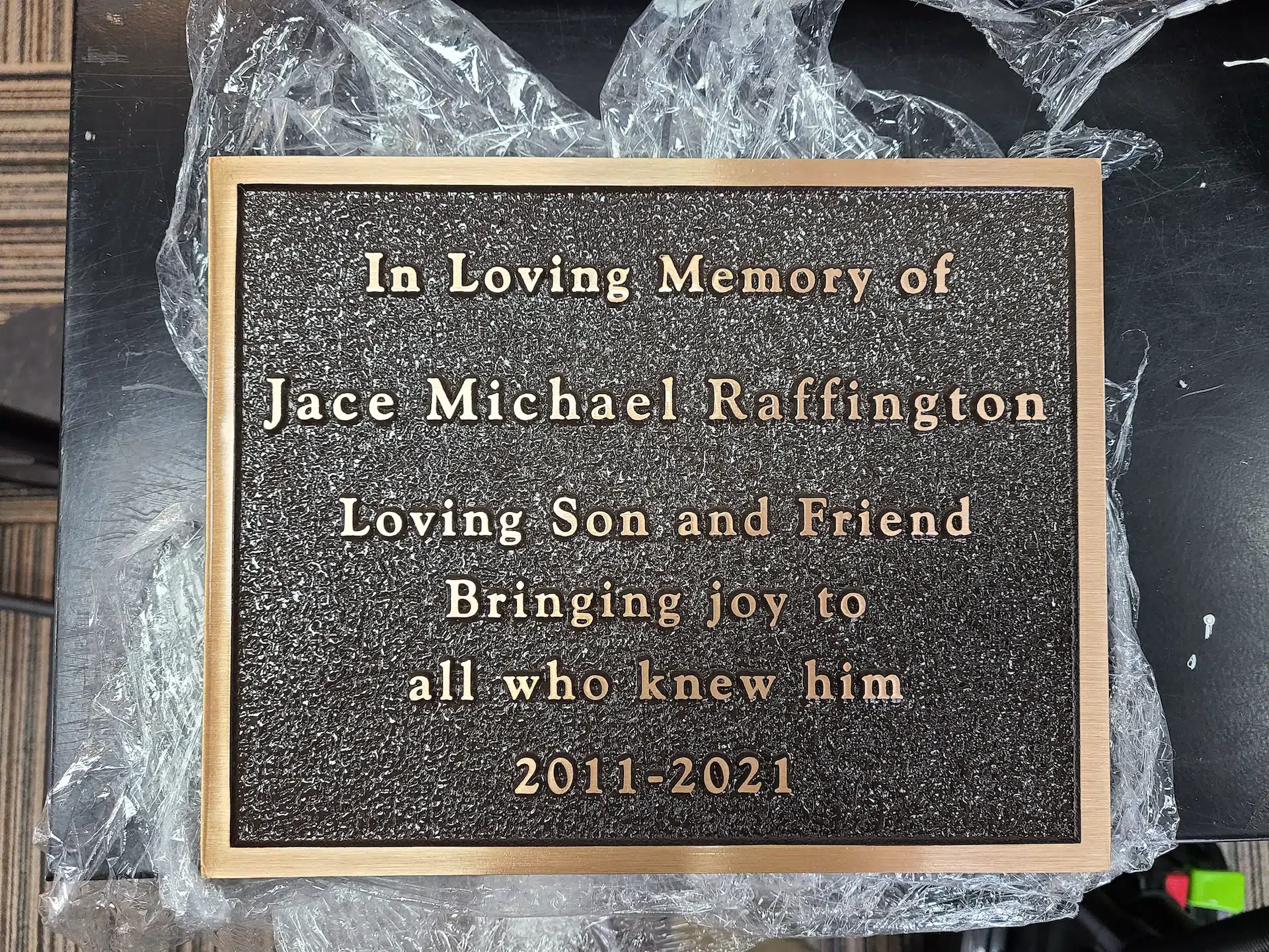 Bronze Cemetery Plaque hand-carved by Cemetery Plaque Shop in NJ — image 7