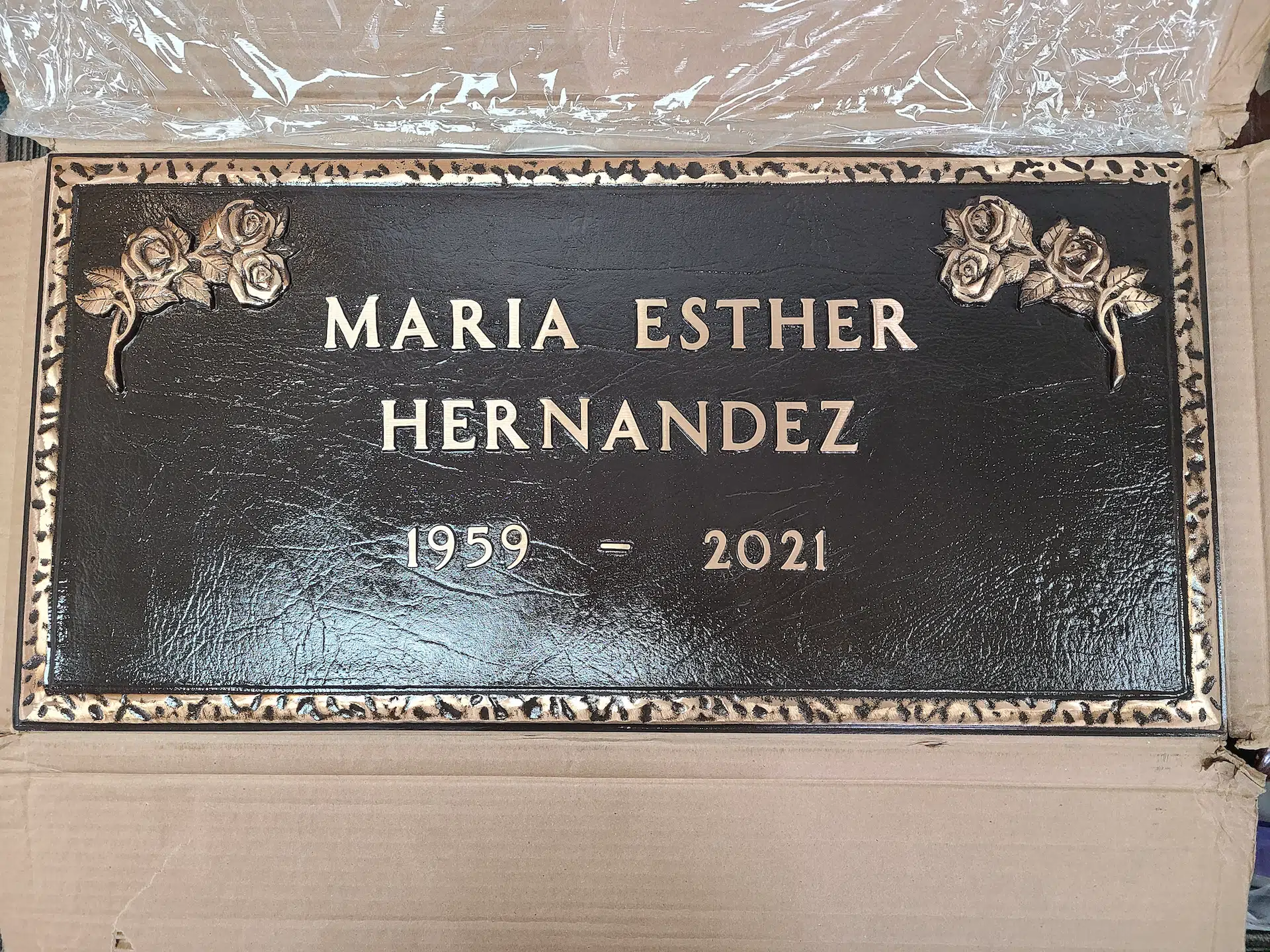 Bronze Cemetery Plaque hand-carved by Cemetery Plaque Shop in NJ — image 8